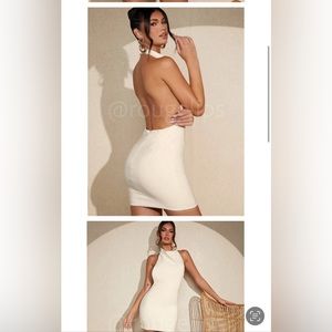 New Mini halter White Dress - vestido halter blanco mini Nuevo size Xs